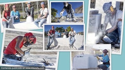 Catro artistas internacionais dnse cita no II Simposium de Escultura do Mio Tomio-Cerveira