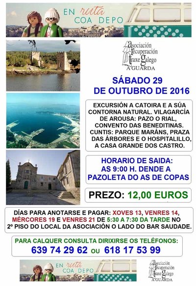 A Asociacin pola Recuperacin do Traxe Galego de A Guarda organiza unha excursin a Catoira o 29 de Outubro