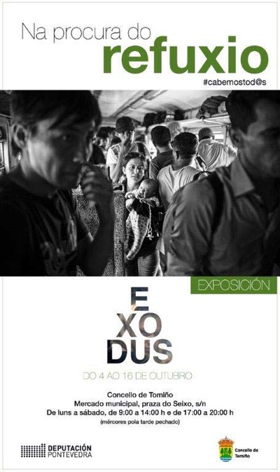 O mercado municipal de Tomio acolle dende este martes a Mostra -Exodus- sobre o drama dos refuxiados
