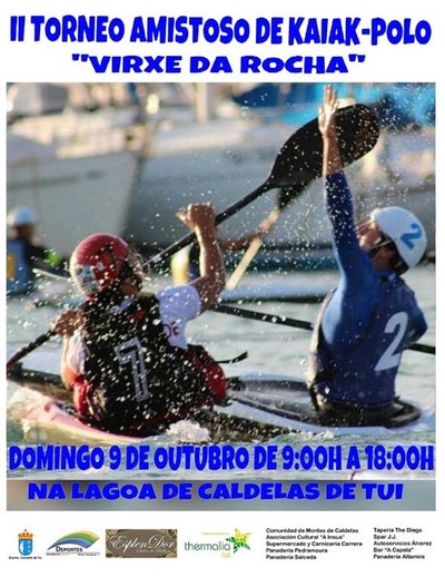 Este domingo celbrase o II Torneo Amistoso de Kaiak Polo -Virxe da Rocha- na lagoa de Caldelas de Tui
