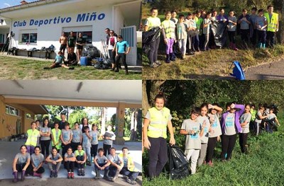 Tomio colabora co -Proxecto Ros- e recolle mis de 200 quilos de lixo en das xornadas