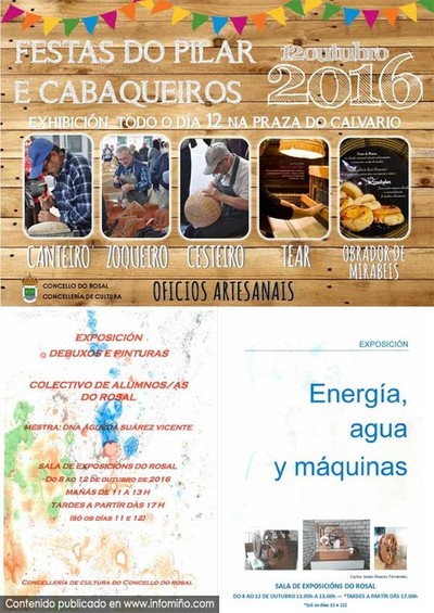 Ampla programacin de actividades no Rosal co gallo das Festas do Pilar e Os Cabaqueiros