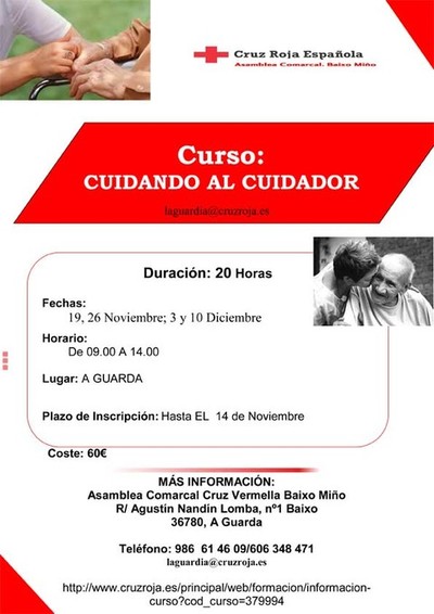 Hoy acaba el plazo de inscripcin para el Curso Cuidando al cuidador