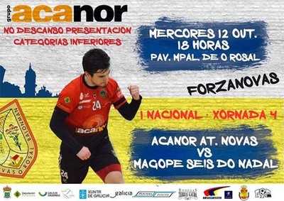 O Acanor Atl. Novs recibe este mrcores no Rosal  Seis do Nadal