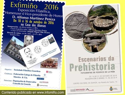  A Guarda acolle esta semana a inauguracin de das exposicins: -Exfimio 2016- e -Escenarios da Prehistoria-