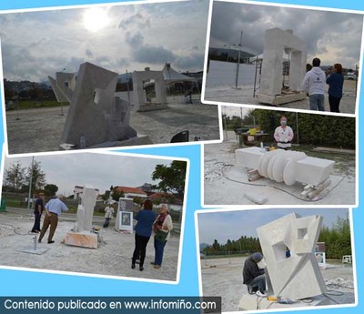 O II Simposium de Escultura do Mio chega ao seu fin con catro novas obras de arte