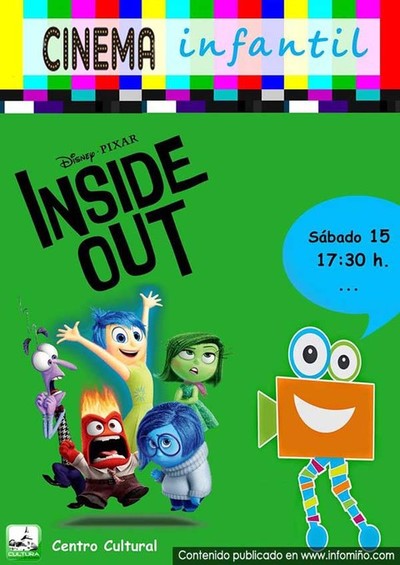 Proxeccin do filme de animacin -Inside out- este sbado 15 de outubro pola volta ao cole