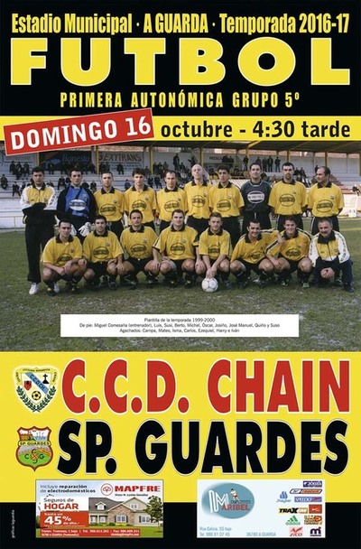 O Sporting Guards recibe este domingo  C.C.D. Chan