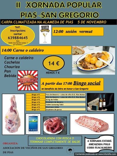 II Xornada Popular Pas-San Gregorio o 5 de novembro na Alameda de Pas