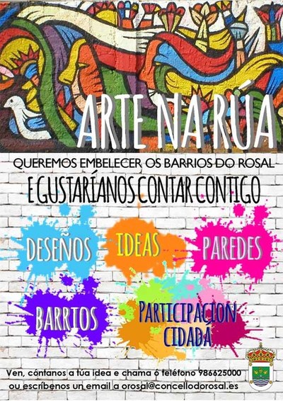 O Rosal lanza a iniciativa -Arte na Ra-co fin de embelecer os barrios e potenciar a creacin artsitica no concello