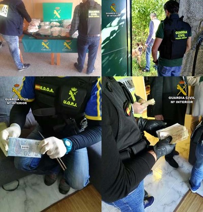 Desarticulada en el sur de la provincia de Pontevedra una organizacin criminal dedicada al trfico de drogas