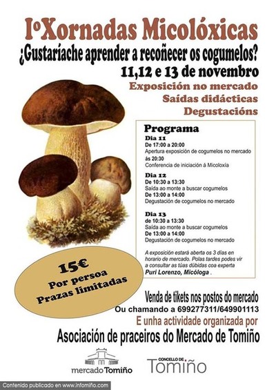 Tomio acolle esta fin de semana as I Xornadas Micolxicas
