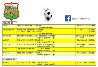 Partidos do Sporting Guards para esta fin de semana