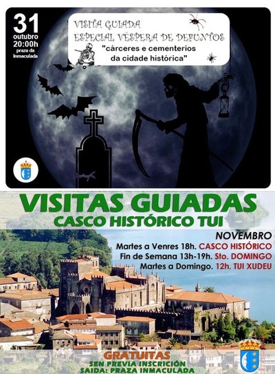 Tui organiza unha visita polos cemiterios e crceres do conxunto histrico na vspera de Defuntos