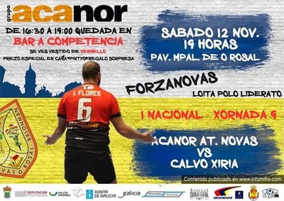 Este sbado Acanor Atl. Novs - Calvo Xiria
