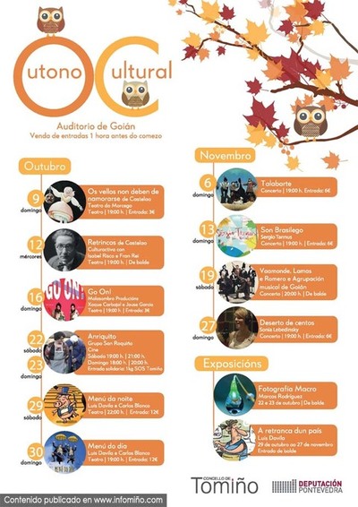 O Outono Cultural de Tomio dedica o mes de novembro  msica 