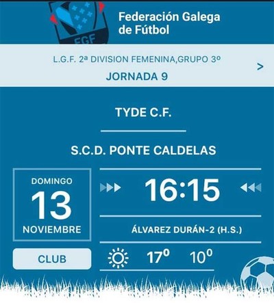 O Tyde FC Femenino recibe este domingo en Tui  Ponte Caldelas