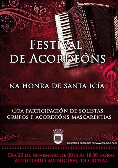 Festival de Acordens na honra de Santa Ica este domingo no Rosal
