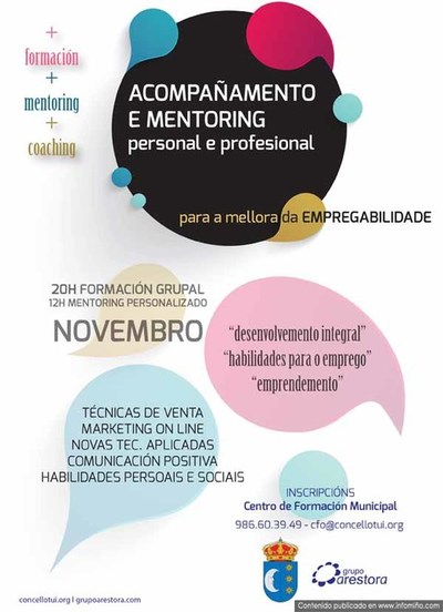 Este luns comeza en Tui un curso de -Acompaamento e mentoring persoal e profesional-