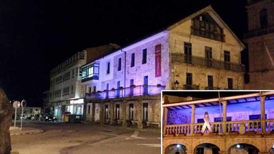 O Rosal se ilumina de color morado en conmemoracin del Da Internacional contra la violencia de gnero