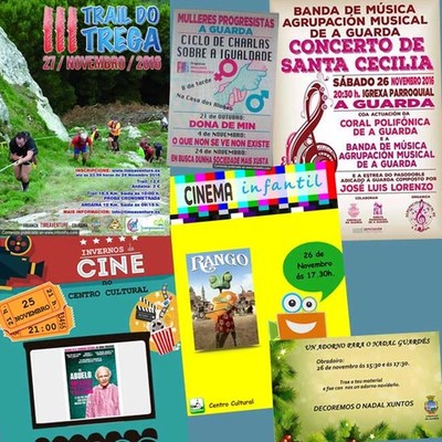 A Guarda remata o mes de novembro con moito cinema, deporte, msica, obradoiros e actividades para todos os pblicos