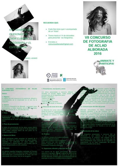 A Comunidade Teraputica Alborada, de Tomio, organiza o seu stimo concurso de fotografa