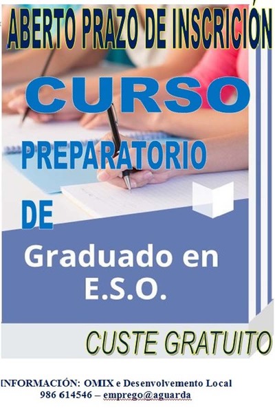  Aberto o prazo de inscrici�n para o curso preparatorio de Graduado en ESO de 2017 na Guarda 