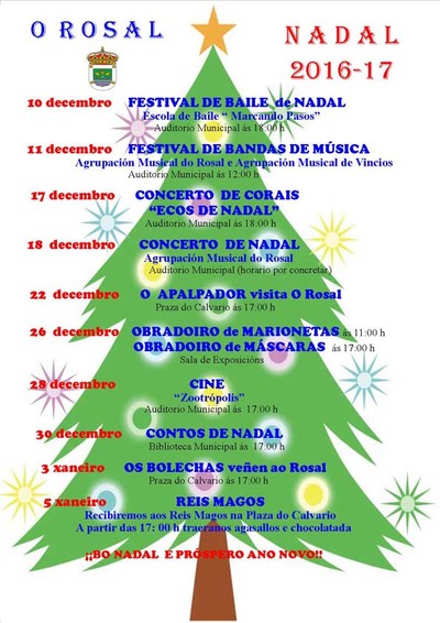 O Rosal presenta a programacin de Nadal 2016-17 con 10 eventos programados