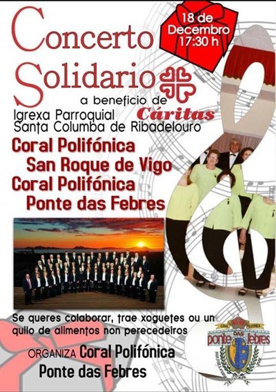 Concerto Solidario o 18 de decembro en Ribadelouro-Tui