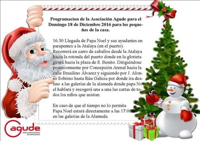 Chegada de Papa Noel este domingo  Guarda da man de AGUDE 