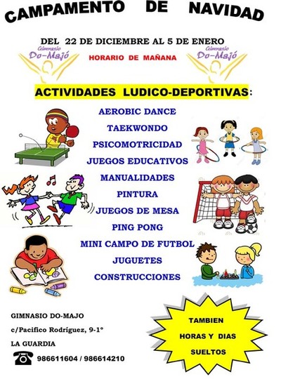 Campamento de Navidad en el Gimnasio DO-MAJO de La Guardia