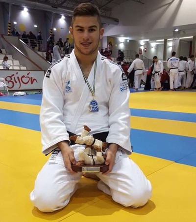 O judoka tomis Brais Pereira, medalla de ouro na Copa de Espaa Junior de Gijn