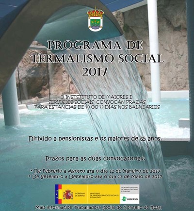Programa de termalismo do inserso tempada 2017