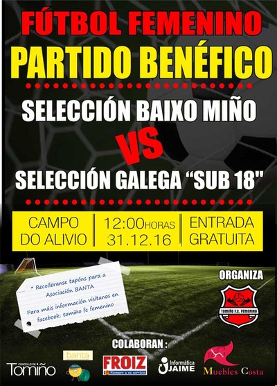 Encontro ben�fico este s�bado en Tomi�o: Seleccci�n Baixo Mi�o vs Selecci�n Galega
