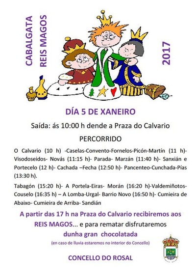 Os Reis Magos visitar�n os barrios do Rosal