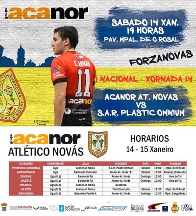 O Acanor Atl. Nov�s enfr�ntase este s�bado � SAR Plastic Omnium