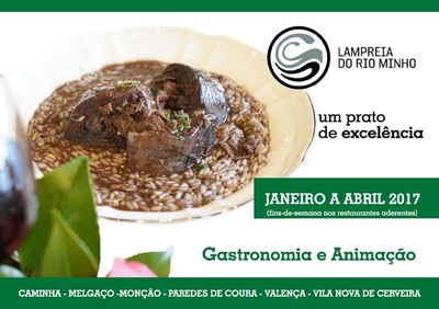 Lampreia do rio Minho  mesa de 14 restaurantes do Concelho de Vila Nova de Cerveira durante trs meses