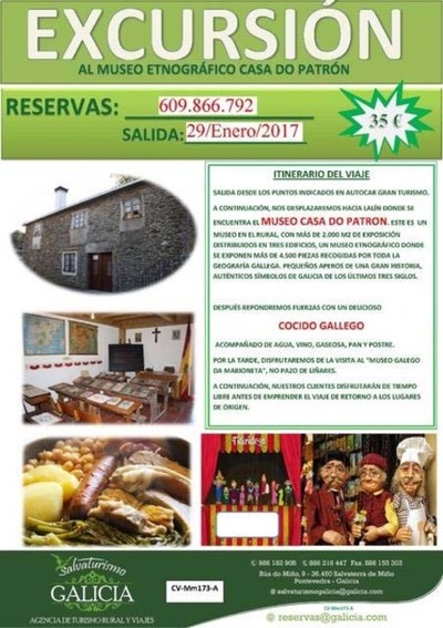 A Agrupacin Musical do Rosal organiza unha Excursin  Museo Etnogrfico Casa do Patrn