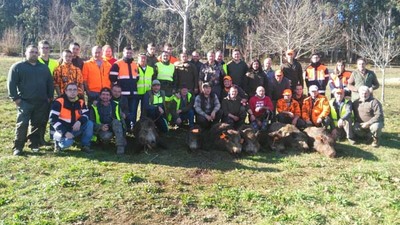 A Sociedade de Caza A Rosale�a realiza unha monter�a o xabaril no Monte Sta Trega de A Guarda