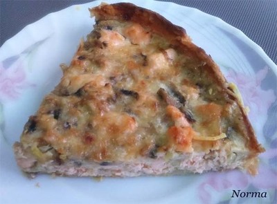 Receta: Quiche de salmn y championes 
