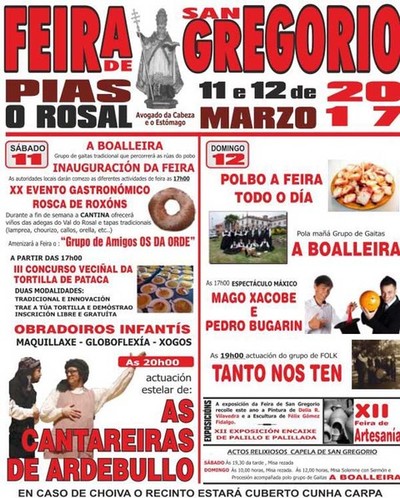 A Feira de San Gregorio chega a Pas-O Rosal esta fin de semana