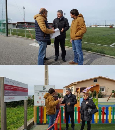 O deputado Santos Hctor visita obras en Oia financiadas polo Plan Concellos 2016 da Deputacin