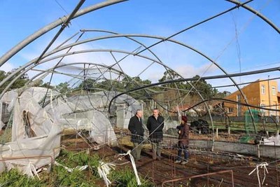 Cores Tours comprobou co alcalde do Rosal os danos causados polo temporal do pasado fin de semana
