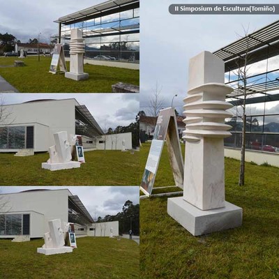 Tomio empraza as obras do II Simposium de Escultura no xardn do Centro de Sade