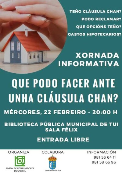 Tui acolle este mrcores unha xornada informativa sobre as clusulas chan organizada pola UCGAL