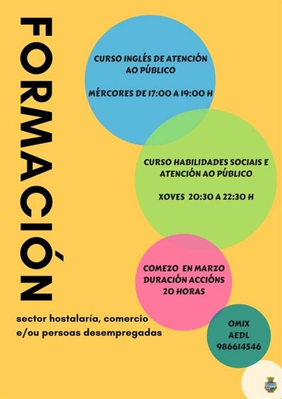 O Concello da Guarda organiza dous cursos de formacin gratutos dirixidos ao sector da hostalara, do comercio e persoas desempregadas