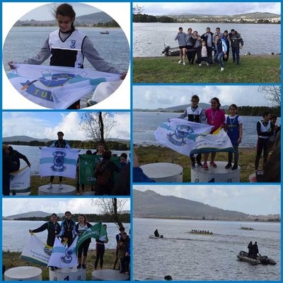 Maana de remo para los ms jvenes del club Remo do Mio en la localidad de Lanhelas en Caminha(Portugal)