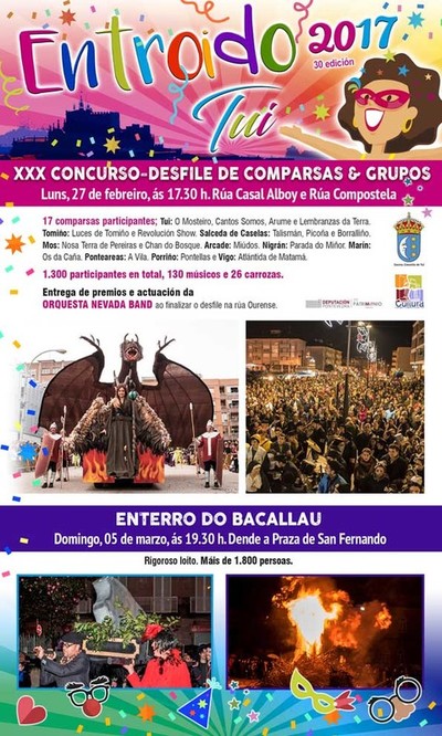 -APRAZADO- Mis de 1.500 mil persoas desfilarn este luns na trixsima edicin do Concurso-Desfile de Entroido en Tui