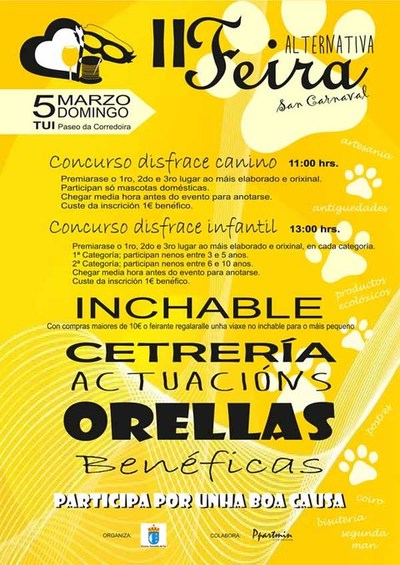 Tui celebra o domingo 19 a II Feira de San Carnaval no Paseo da Corredoira