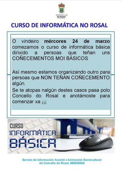 Curso de informtica bsica no Rosal